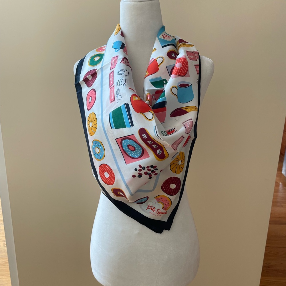 Coffee Shop Silk Square Scarf from Kate Spade New York